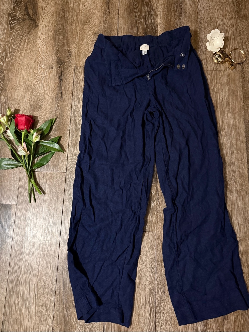 a new day Navy Elastic-Waist Pants